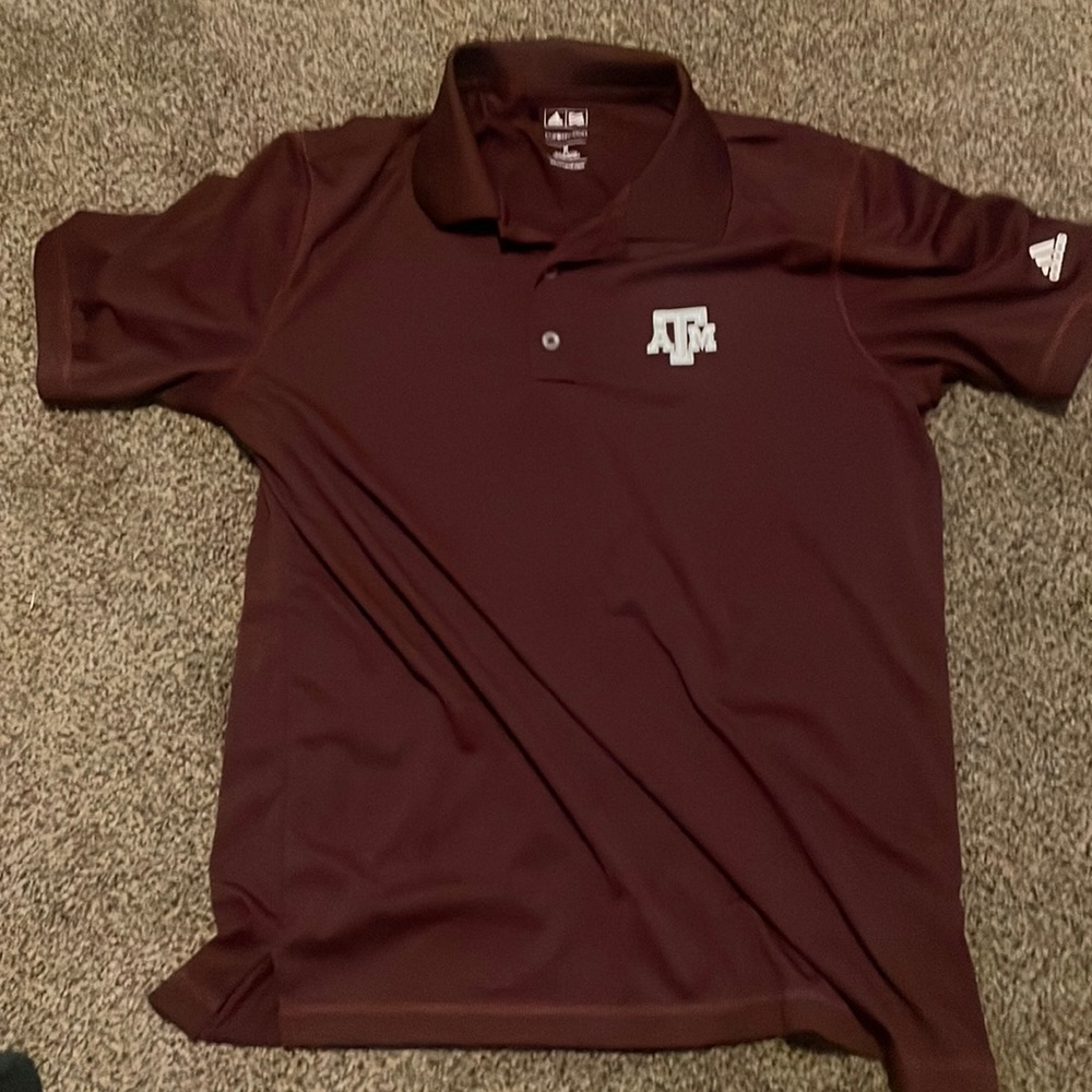 Texas A&M Adidas Polo Size M